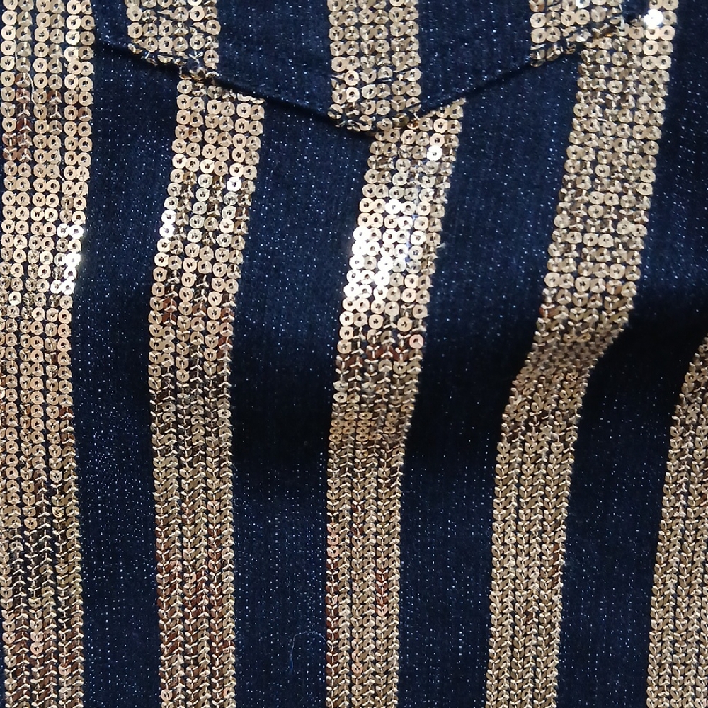 Michael Kors Gold and Black Skinny Jeans - Picture 7 of 8